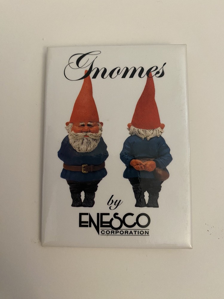Gnomes By Enesco Pin Back Button P30