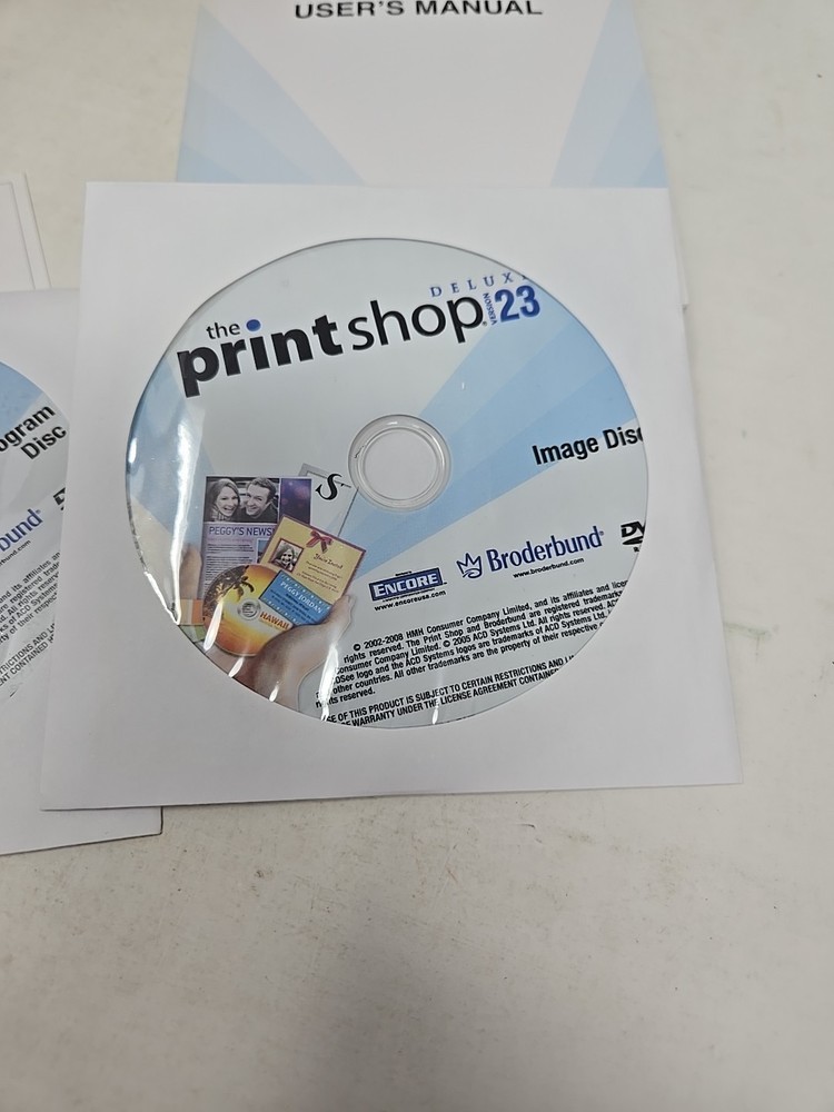 The Print Shop Deluxe Version 23 for Windows IMAGE And Install/Program Disc