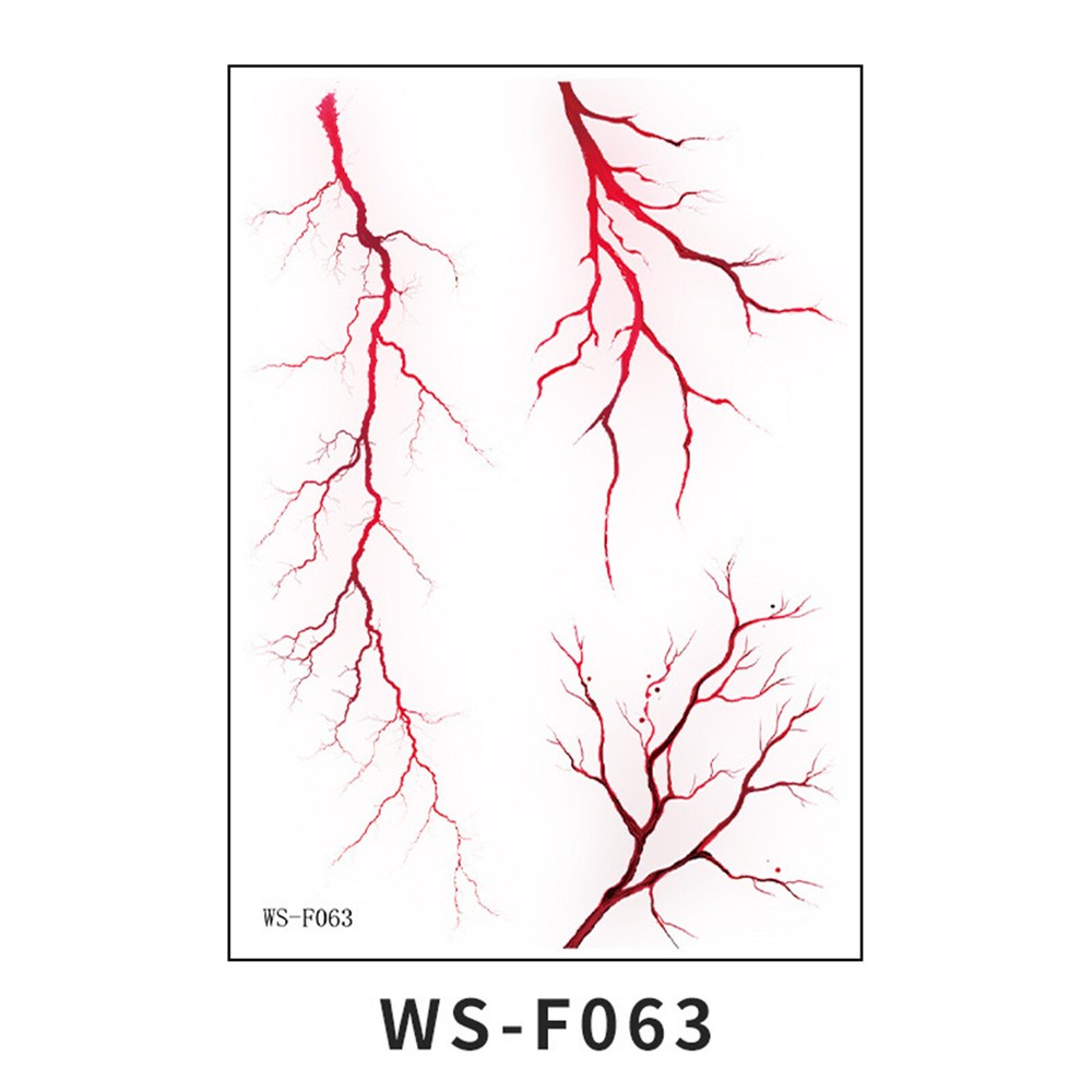 10Pcs Waterproof Realistic Simulation Vascular Cell Temporary Tattoos Stickers