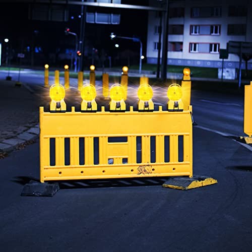 10 Pack Front Round Reflector for Driveway Fence Gate Posts Trailers Yellow