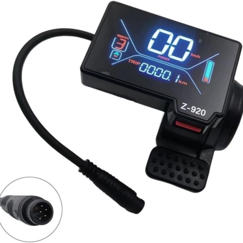 LCD Speedometer Accelerator Handle for 48V Electric Scooters Universal