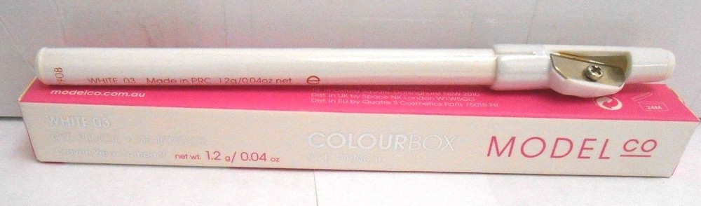 Model Co Colour Box Eye Pencil + sharpener .04 oz *NIB  WHITE 03