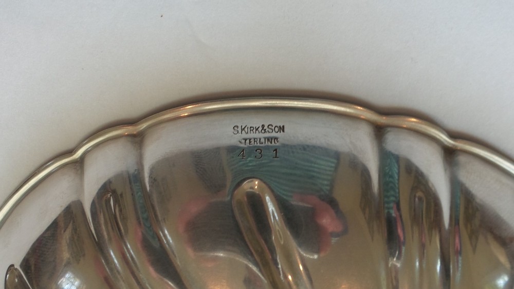 Kirk REPOUSSE Sterling Silver 5.75" Footed Candy Bowl #431