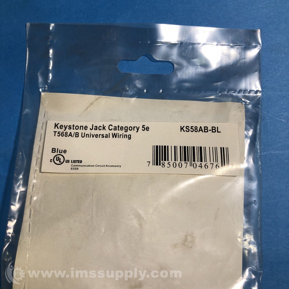 Pass & Seymour KS58AB-BL Blue Modular Jack FNFP