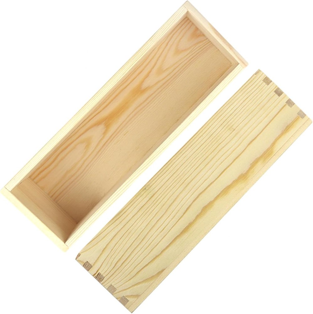 Versatile Rectangular Soap Mold and Wooden Box for Creative Crafters - 11x3.5"