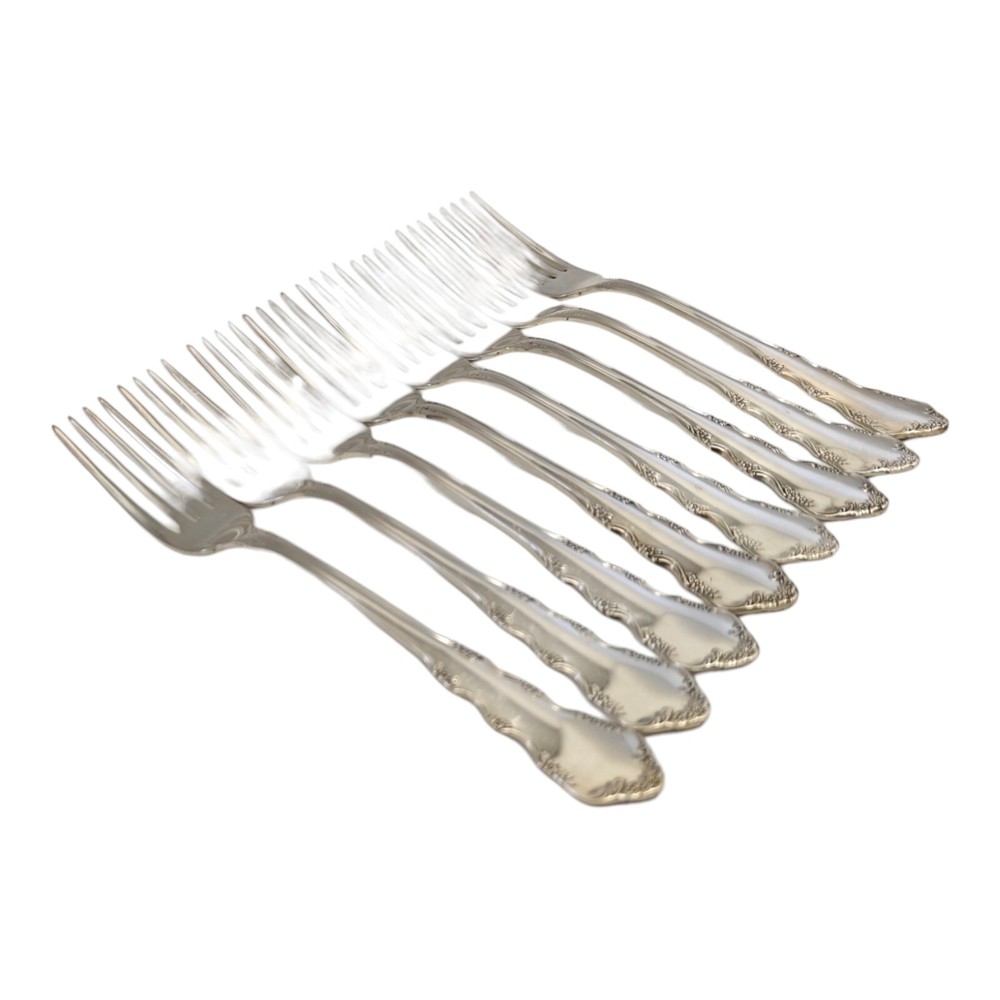 Reed & Barton Silverplate Set of 8 Long Forks