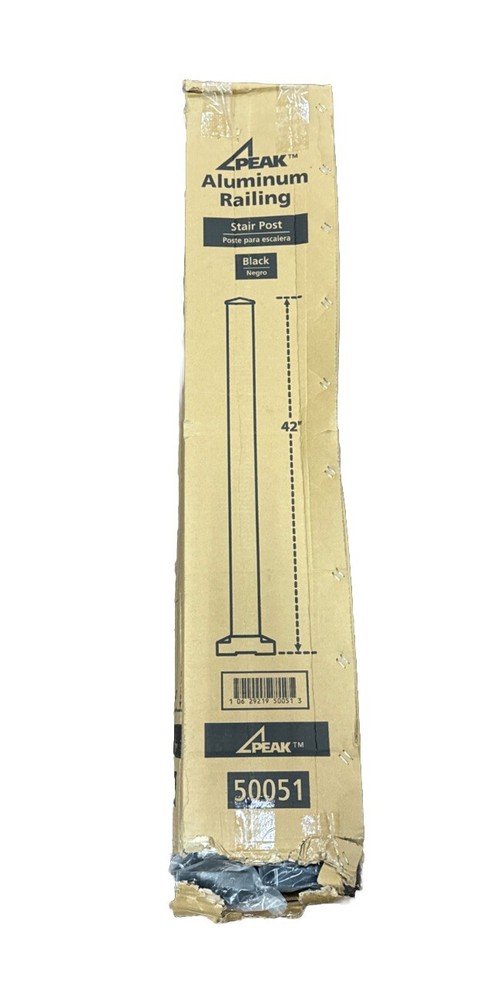 Black Aluminum Deck Railing Stair Post (50051) 6 Pack