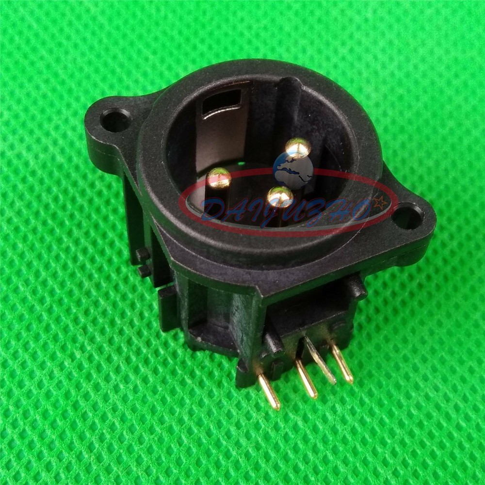 1Pcs XLR 3 Pin Panel Mount Male Chassis Socket Connector New