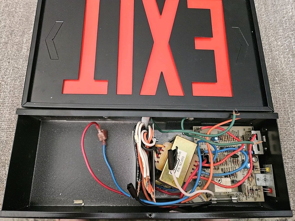 Emergi-Lite Wall Mounted Self Powered Exit Sign Wired Black