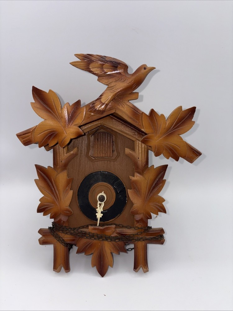 Black Forest Small Cuckoo Clock - Untested As-Is, No Pendulum, No Weights