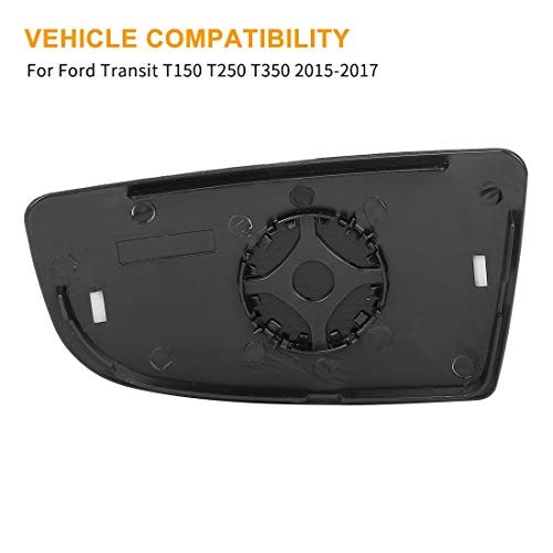 Passenger Right Side Mirror Replacement Lower Part Glass with Plate for Ford