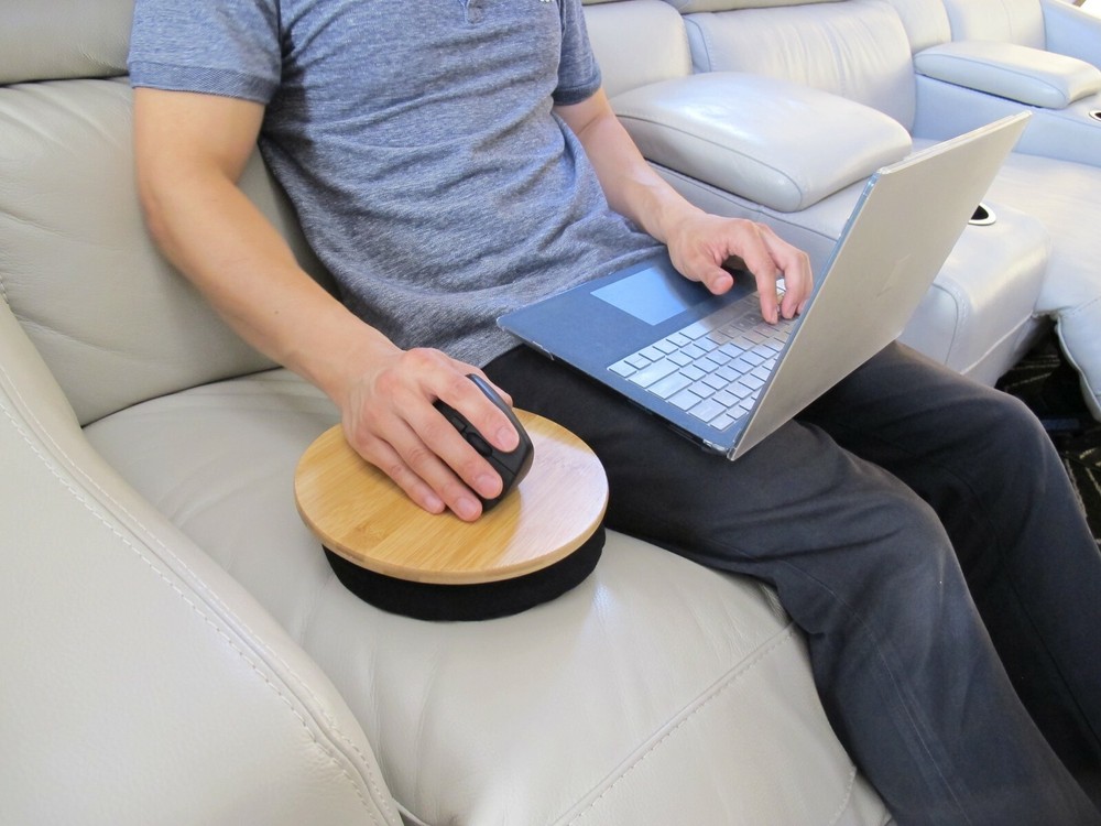 MOJO Beanbag Bamboo Mousepad - Ergonomic Comfortable Mousepad for Use Anywhere