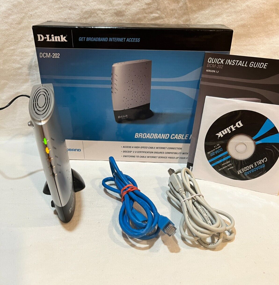 D-Link DCM-202 DOCSIS 2.0 Cable Modem Broadband Internet Access