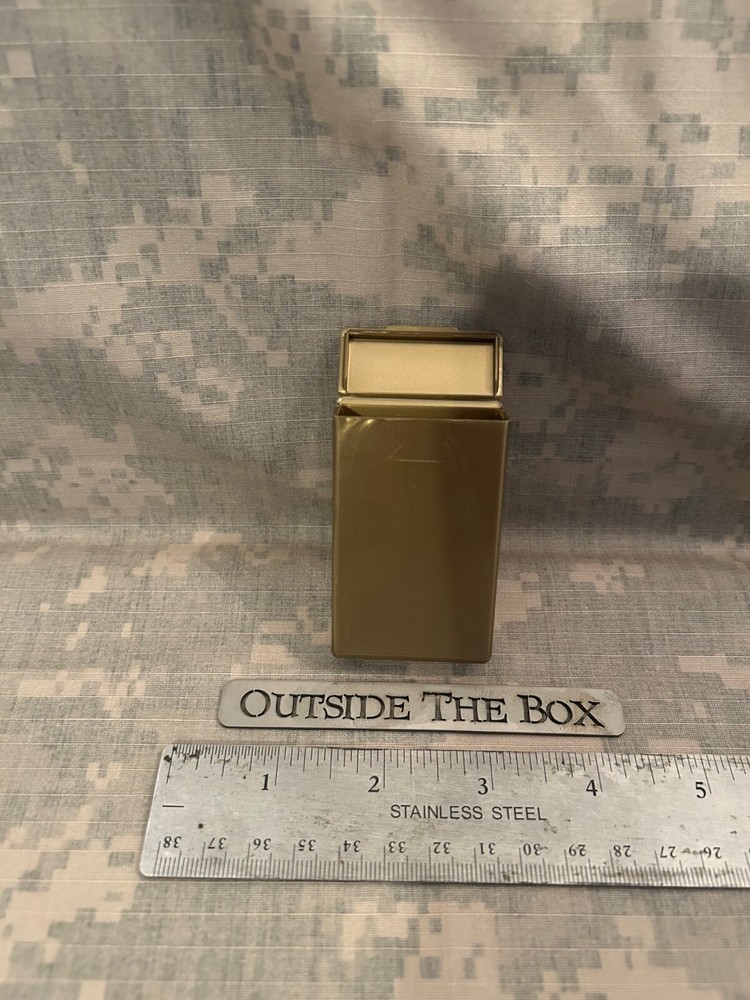 EMPTY BOX - Spark-Lite Military Survival Fire Starter BOX ONLY, METALLIC TAN