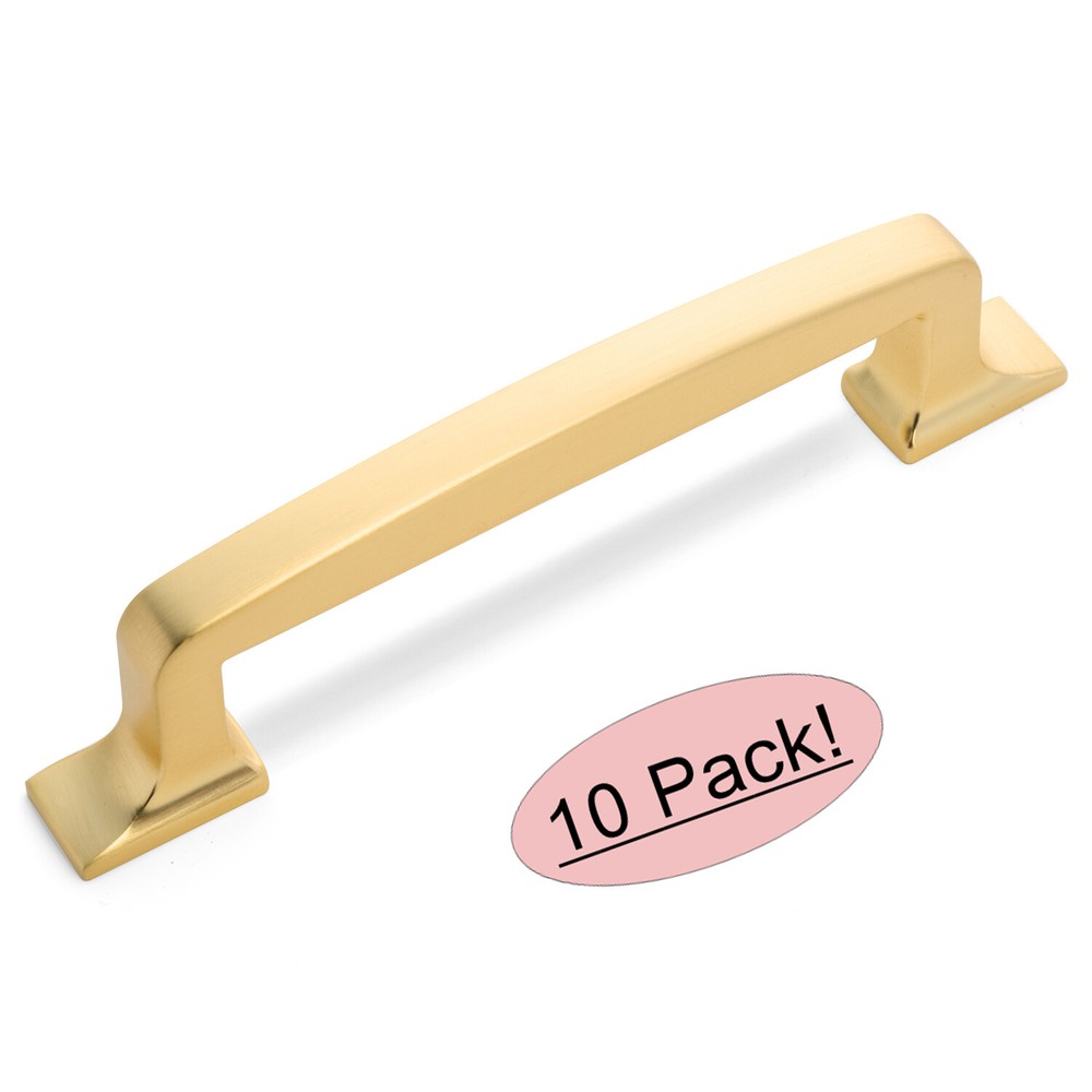 *10 Pack* Cosmas Cabinet Hardware Brushed Gold Contemporary Handle Pull #8102BG