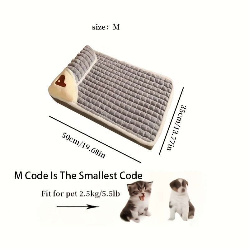Memory Foam Cat Bed - Gray, Soft Supportive Pet Bed for Cats & Kittens