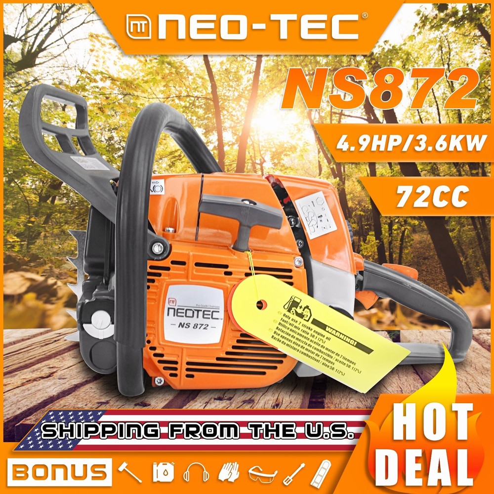 72cc Gas Chainsaw High-End Version w/ 25" Bar Chain Compatible with MS381 MS380