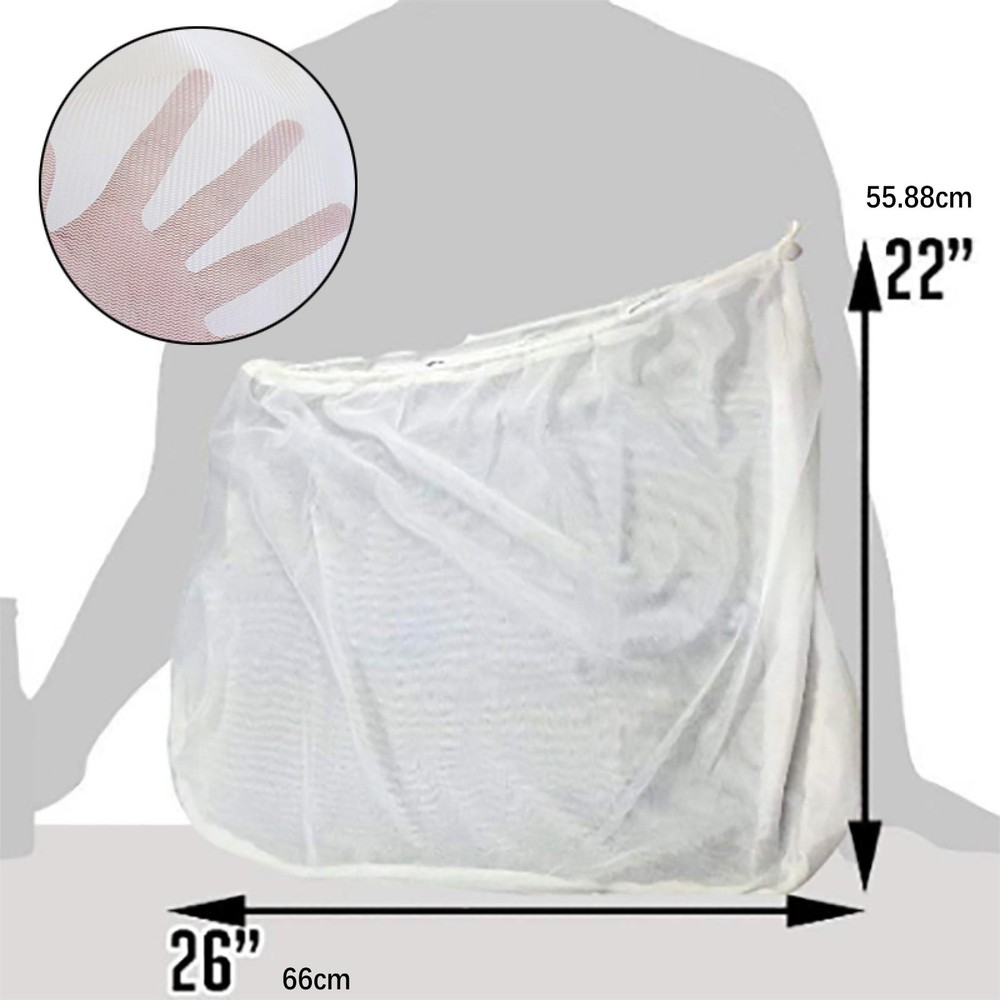 26*22"Reusable Extra Large Drawstring Filter Mesh Cloth Bag for Beer Fruit Cider