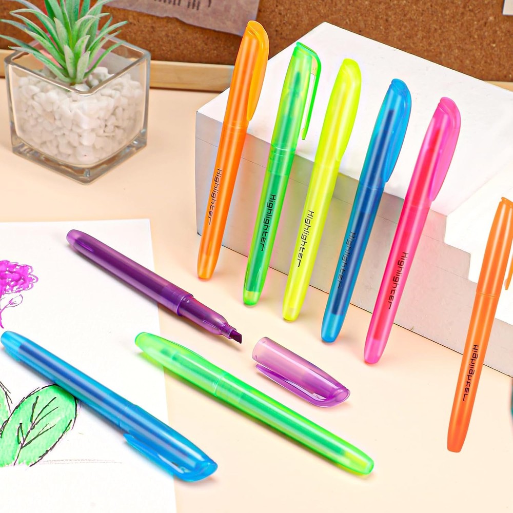 BESARME 60 Pack Highlighters Bulk Highlighter Assorted Colors 6 multicolor