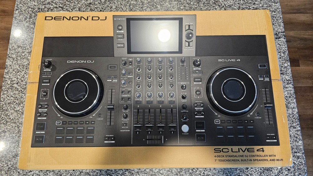 Denon DJ SC LIVE 4 - Standalone DJ Controller with Stems on 4-Decks, Wi-Fi