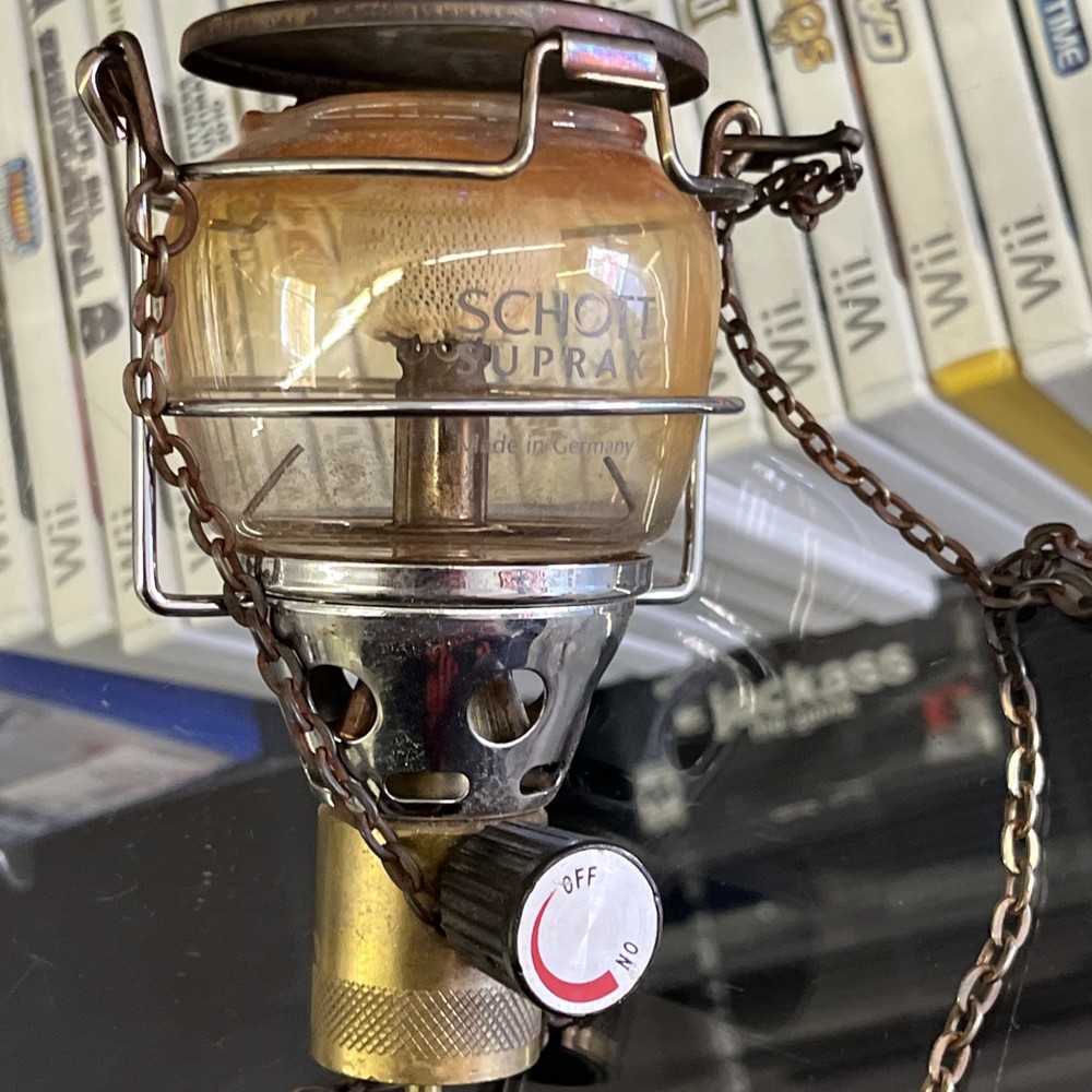 Schott Suprax Lantern Single Mantle, Back Packing, Propane, Made in Germany EUC