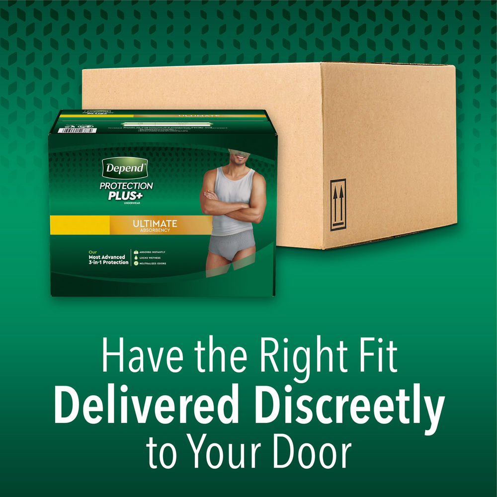 Depend Protection Plus Ultimate Underwear for Men XL 80 Count