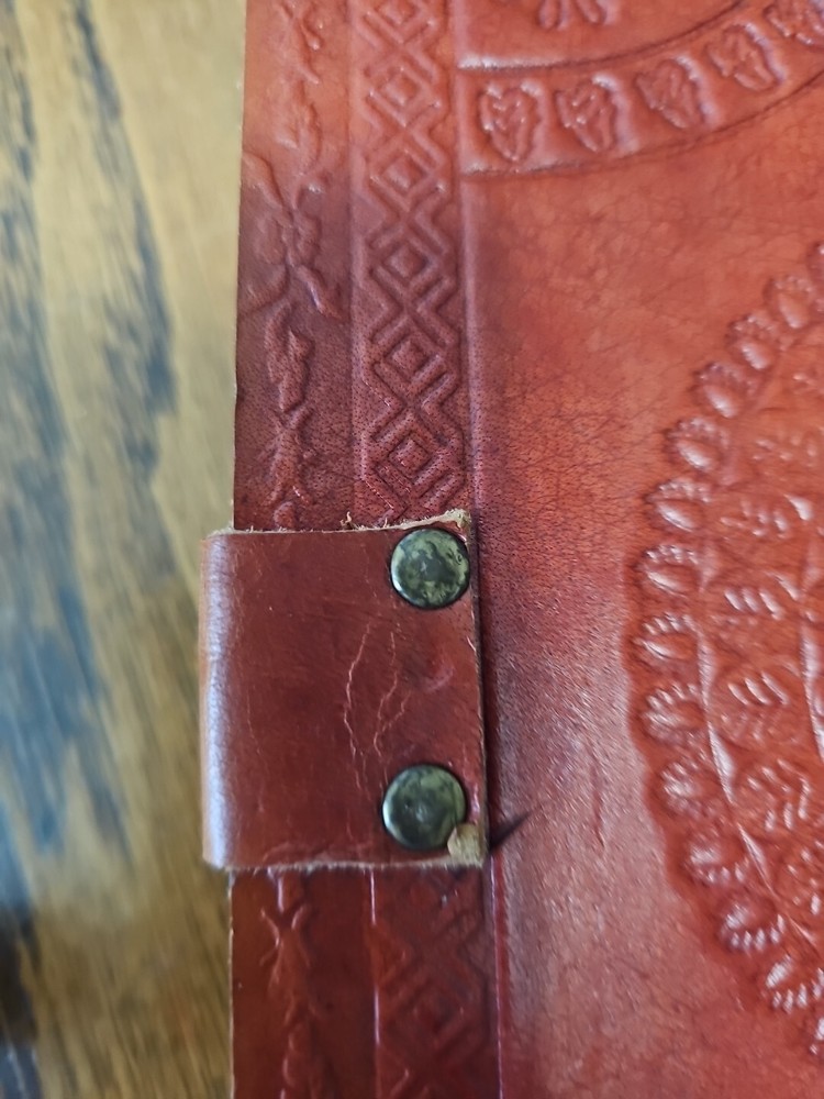 Handmade Elephant Embossed Large Leather Journal Notebook Scrapbook Diary