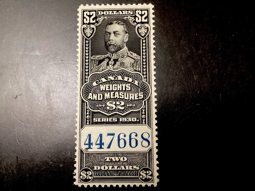 FWM 69 CANADA WEIGHTS &MEASURES STAMP MINT N H NICE