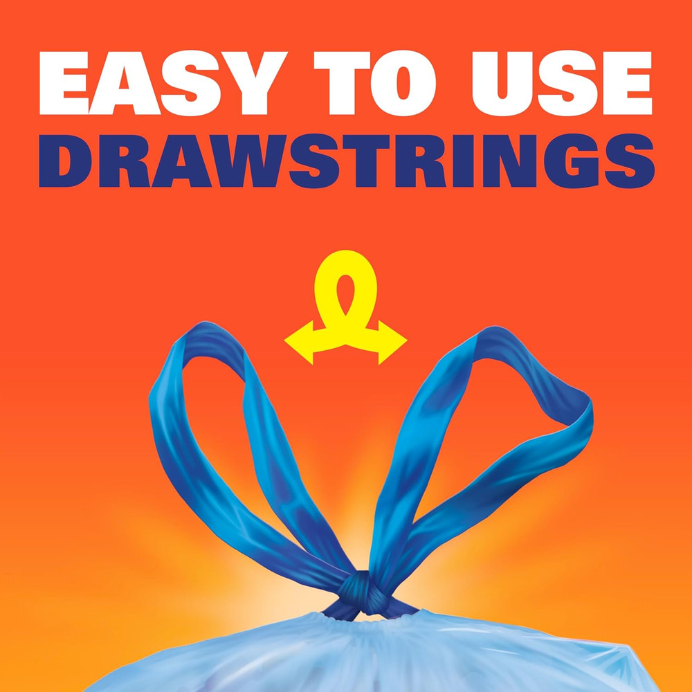Blue Trash Bags, Blue, 13 Gallon, 60 Count