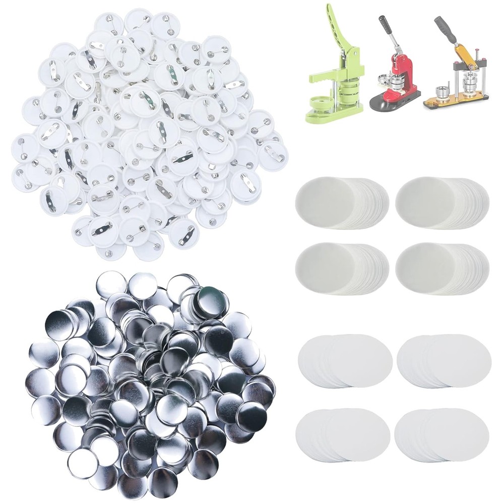 Blank Pin Back Button Supplies 500pc