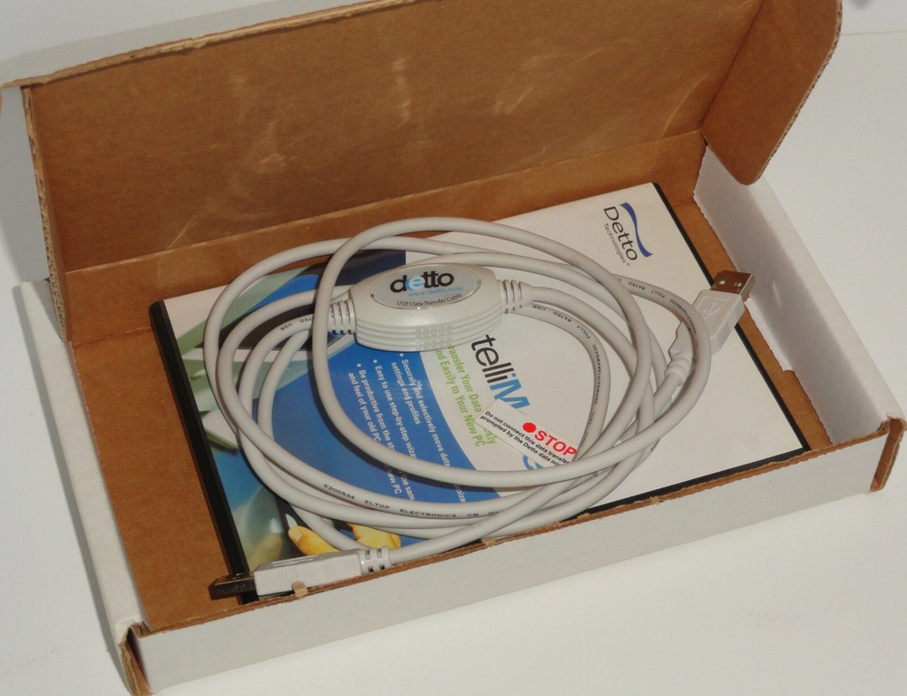 Detto IntelliMover v3.0 USB Cable & CD-ROM Data Transfer Software 2001