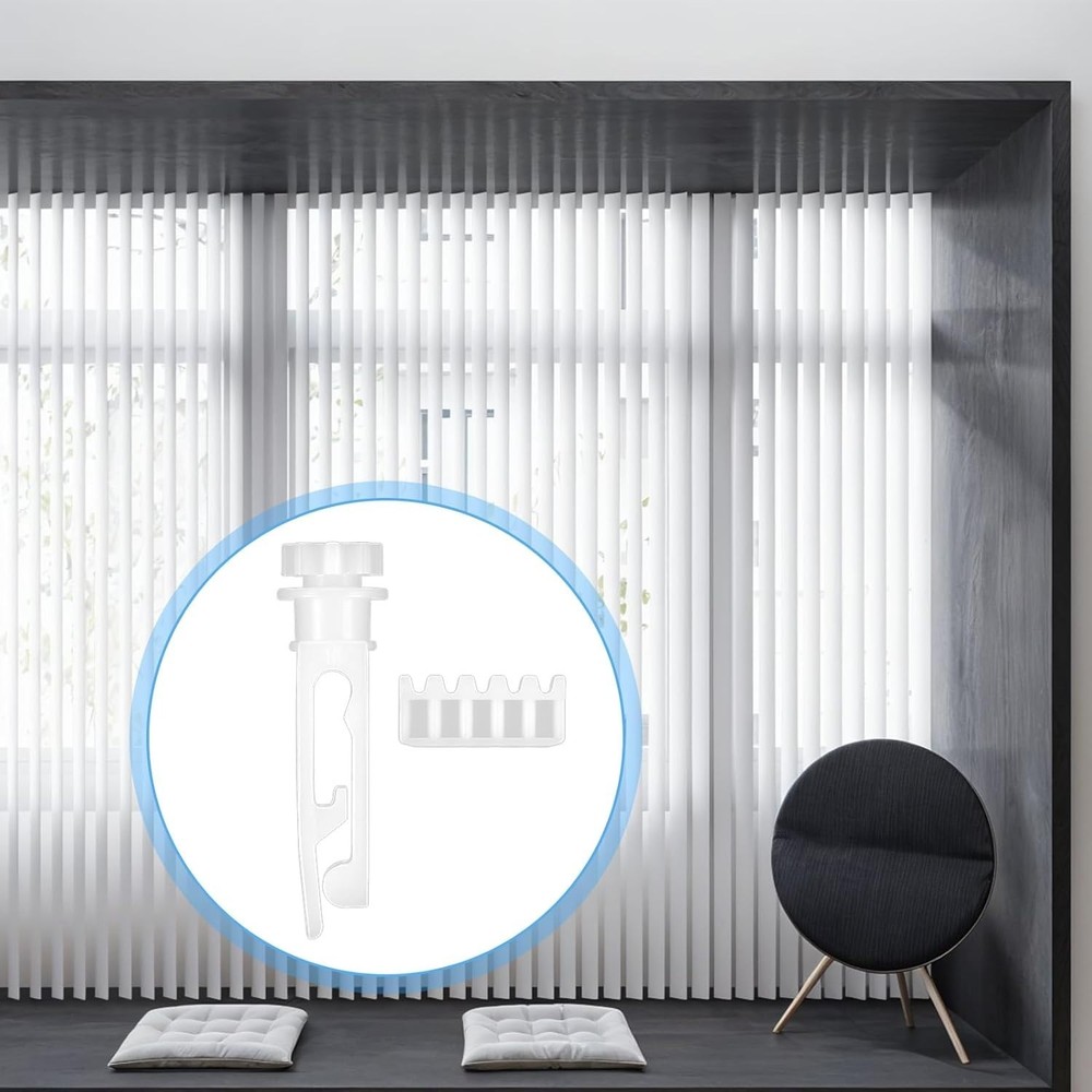 12 Sets Vertical Blinds Replacement Stem and Gear, White Vertical Blind Repai...
