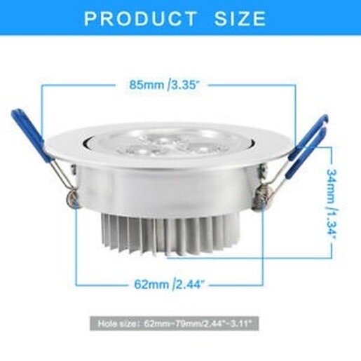 4/10PC 3W/5W LED Downlight Dimmable Spotlight Panel Light Recessed Ceiling Light