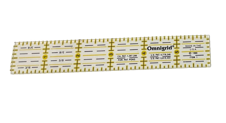 OMNIGRID #R1 - 1" x 6" ACRYLIC RULER