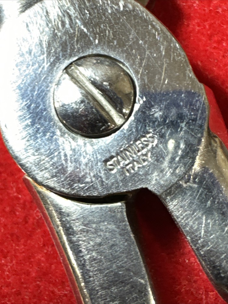 ITALY VINTAGE STERLING Salad Silver Handle GRAPE SCISSORS SHEARS
