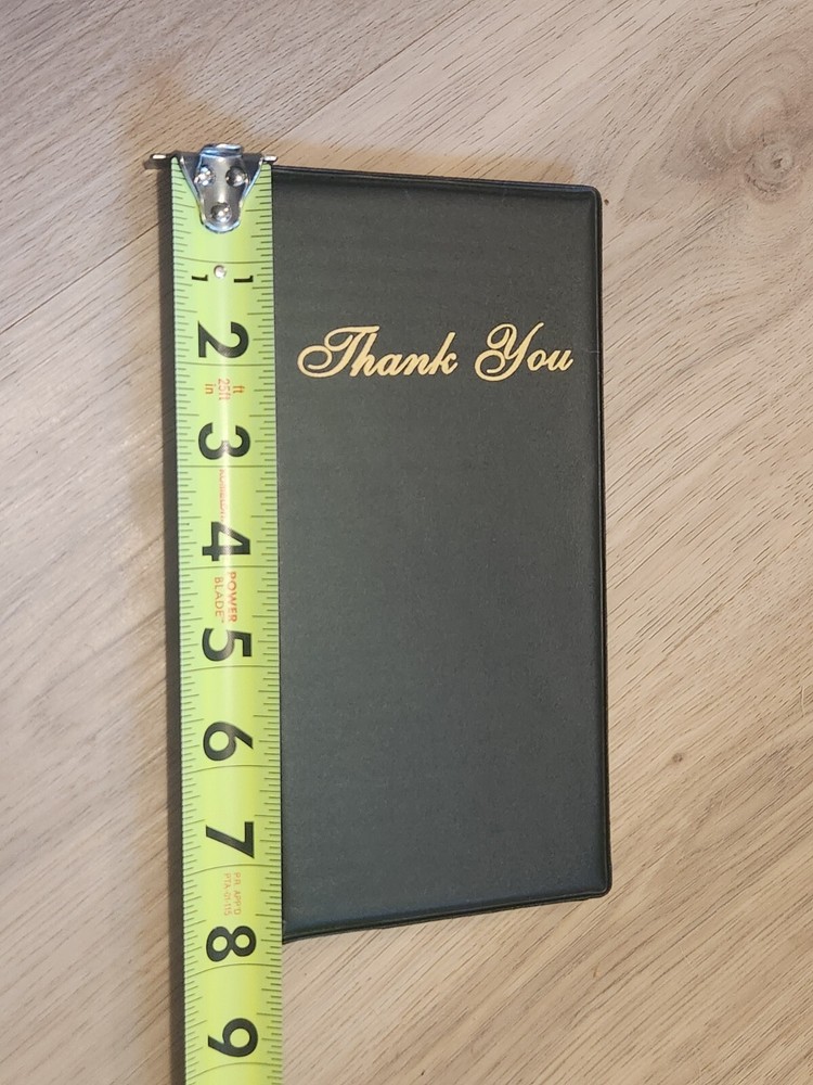 Guest Check Card Holder Presenter - 40 Pack Restaurant Server Bill Book - Black
