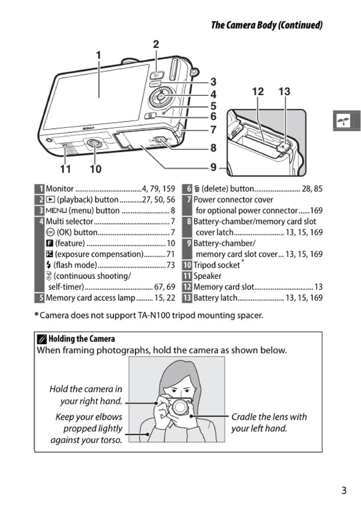 Nikon 1 J3 — User Reference Manual Guide — 1/2 Size, 5.5" x 8.5" Small Compact