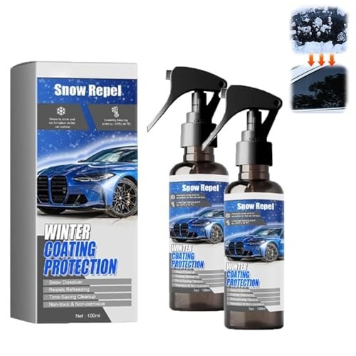 2PCS Car Windshield De-Icer Spray, Fast Ice & Snow Remover, Winter Essentials