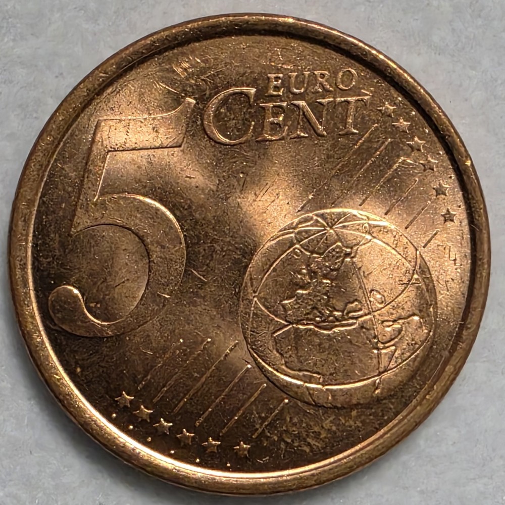 2000 Spain Espana 5 Euro Cent Coin From Mint Roll