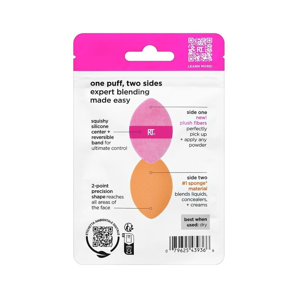 Real Techniques Miracle 2-In-1 Powder Puff, Dual-Sided, Full-Size Makeup...