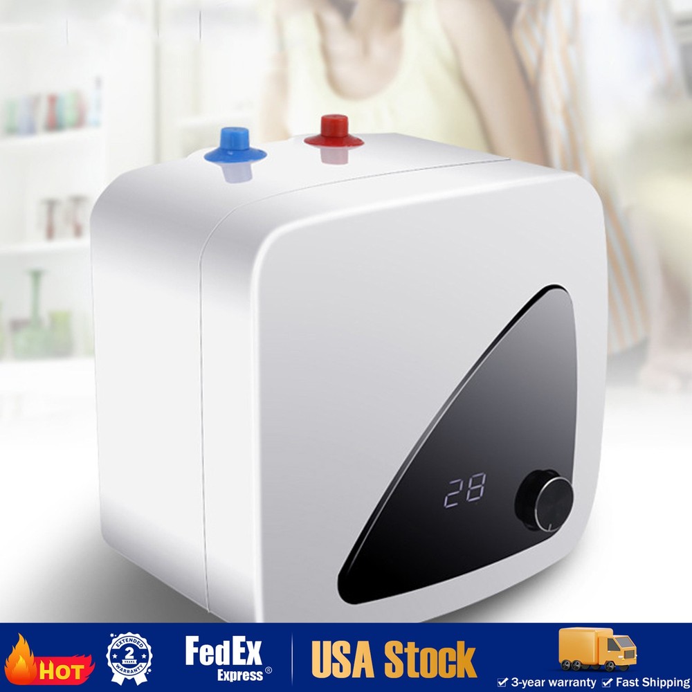 Compact Mini-Tank Storage 8L 110V 1500W Instant Electric Hot Water Heater Shower