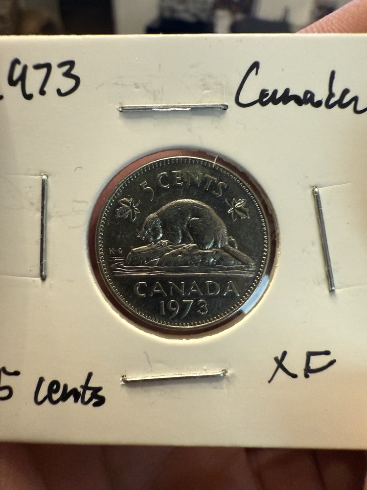 Canada 5 Cents 1973 Nickel Coin - XF