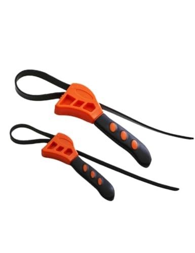 2 Pack Adjustable Rubber Strap Wrench, 6" and 8" Strap Wrench Plumbing,