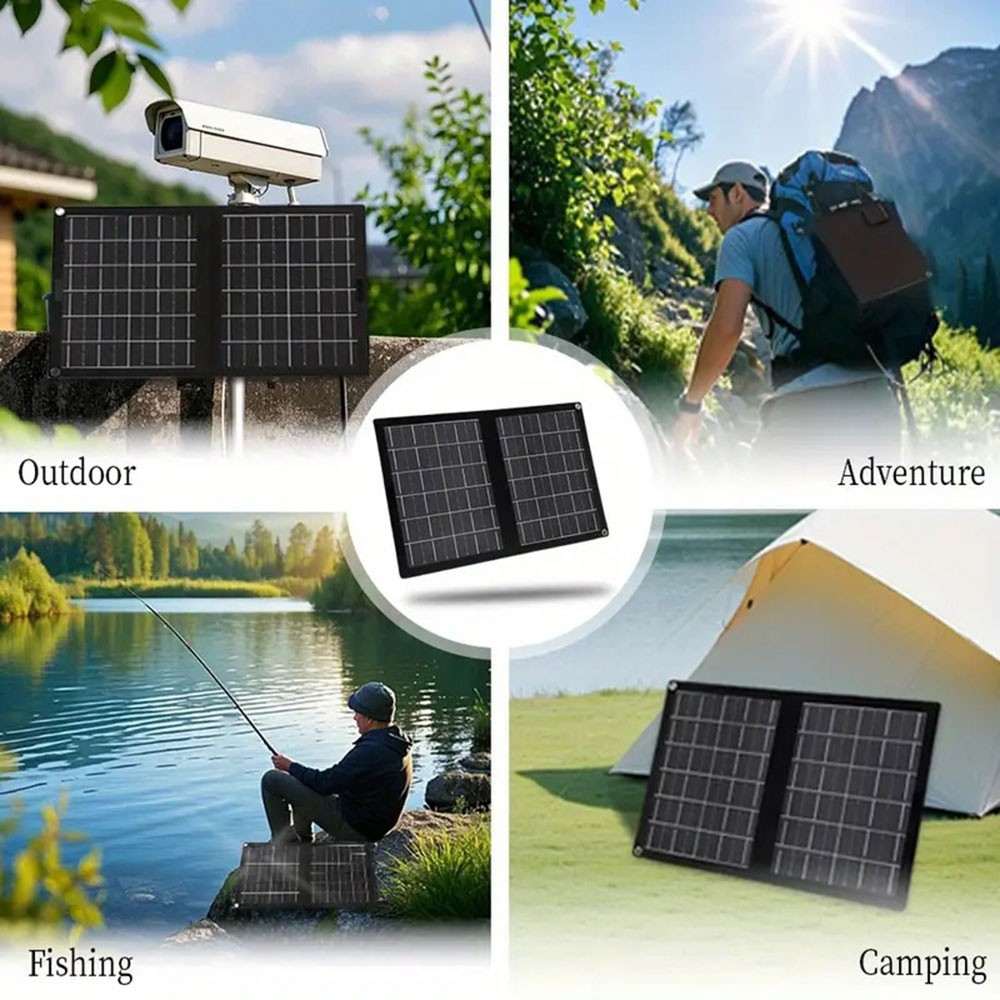 NEW Folding Solar Panel USB 5V Output Waterproof Portable Solar Charger