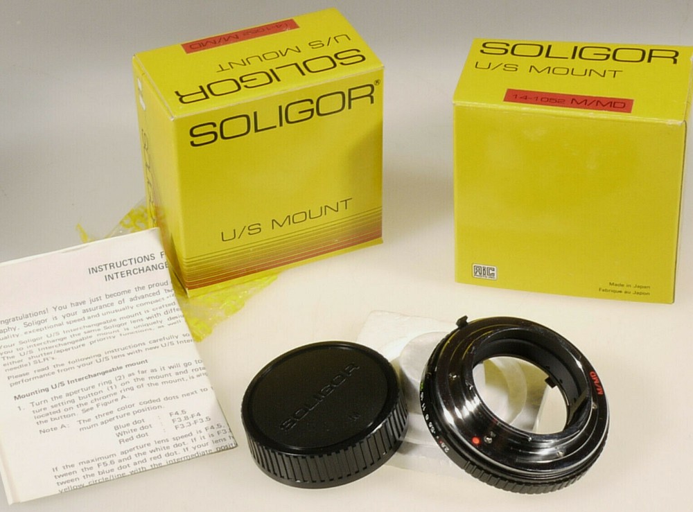 (PRL) SOLIGOR MINOLTA M/MD U/S MOUNT INTERCHANGEABLE ADAPTER ADAPTALL