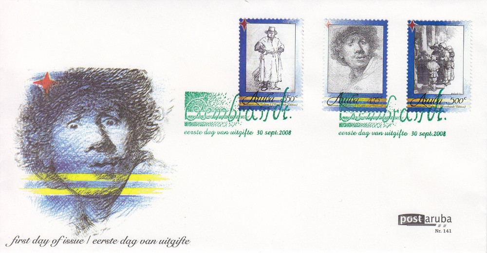 Aruba Issue FDC 2008 (141) Painter Rembrandt