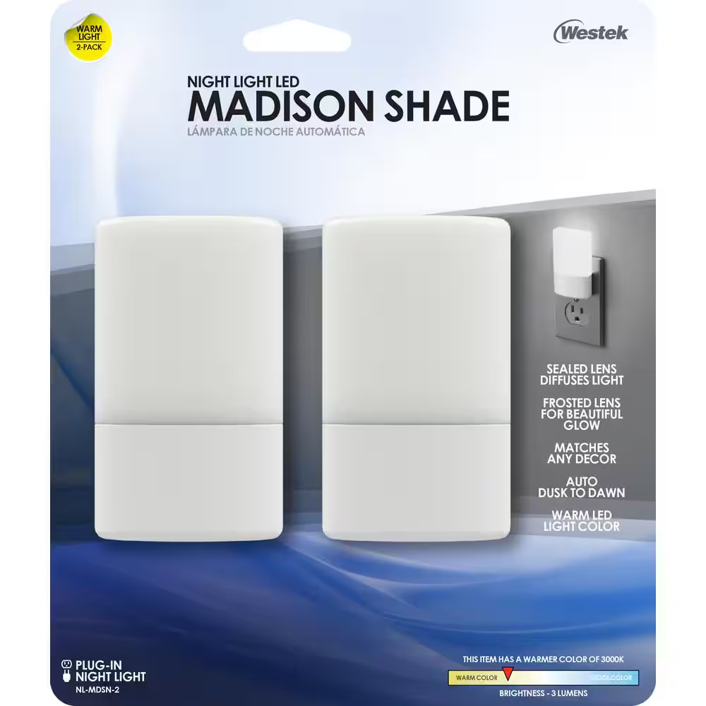 Madison Shade Automatic LED Night Light (2-Pack)