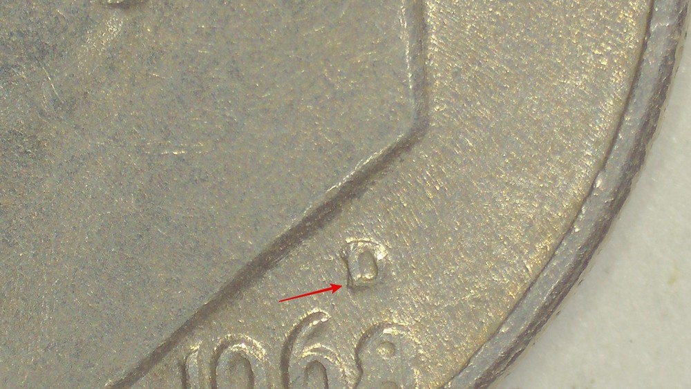 1968 D Roosevelt Dime RPM Error
