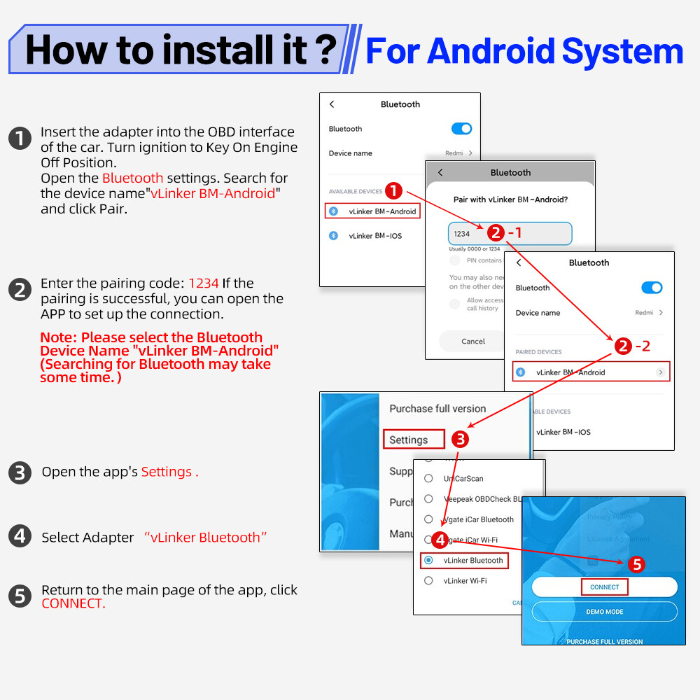 Repairing Tools OBD2 Scanner Bimmercode vLinker BM V2.2 Bluetooth 3.0 Car Tools