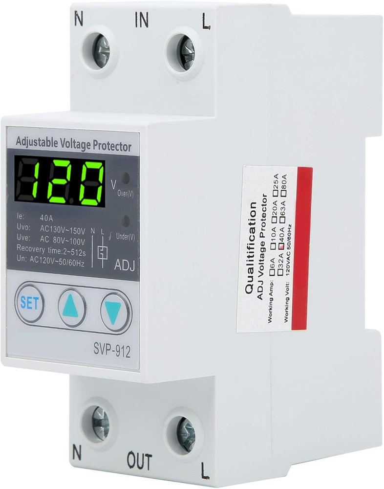 Undervoltage Protector 120VAC Self Recovery Automatic Reset Adjustable Voltage P